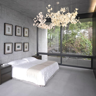 Olivia Lustre en céramique en forme de branche avec feuille de gingko