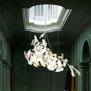 Olivia Lustre en céramique en forme de branche avec feuille de gingko