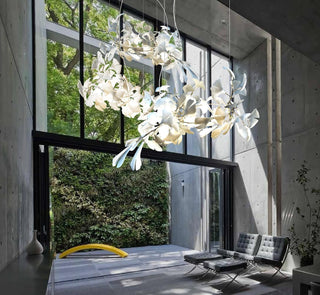 Olivia Lustre en céramique en forme de branche avec feuille de gingko