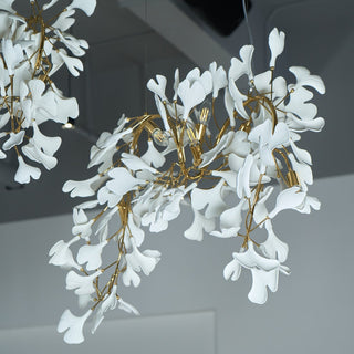 Ririxel Suspension en Céramique Gingko Pétales Or