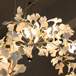 Ririxel Suspension en Céramique Gingko Pétales Or