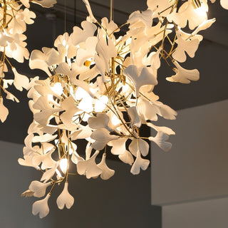 Ririxel Suspension en Céramique Gingko Pétales Or