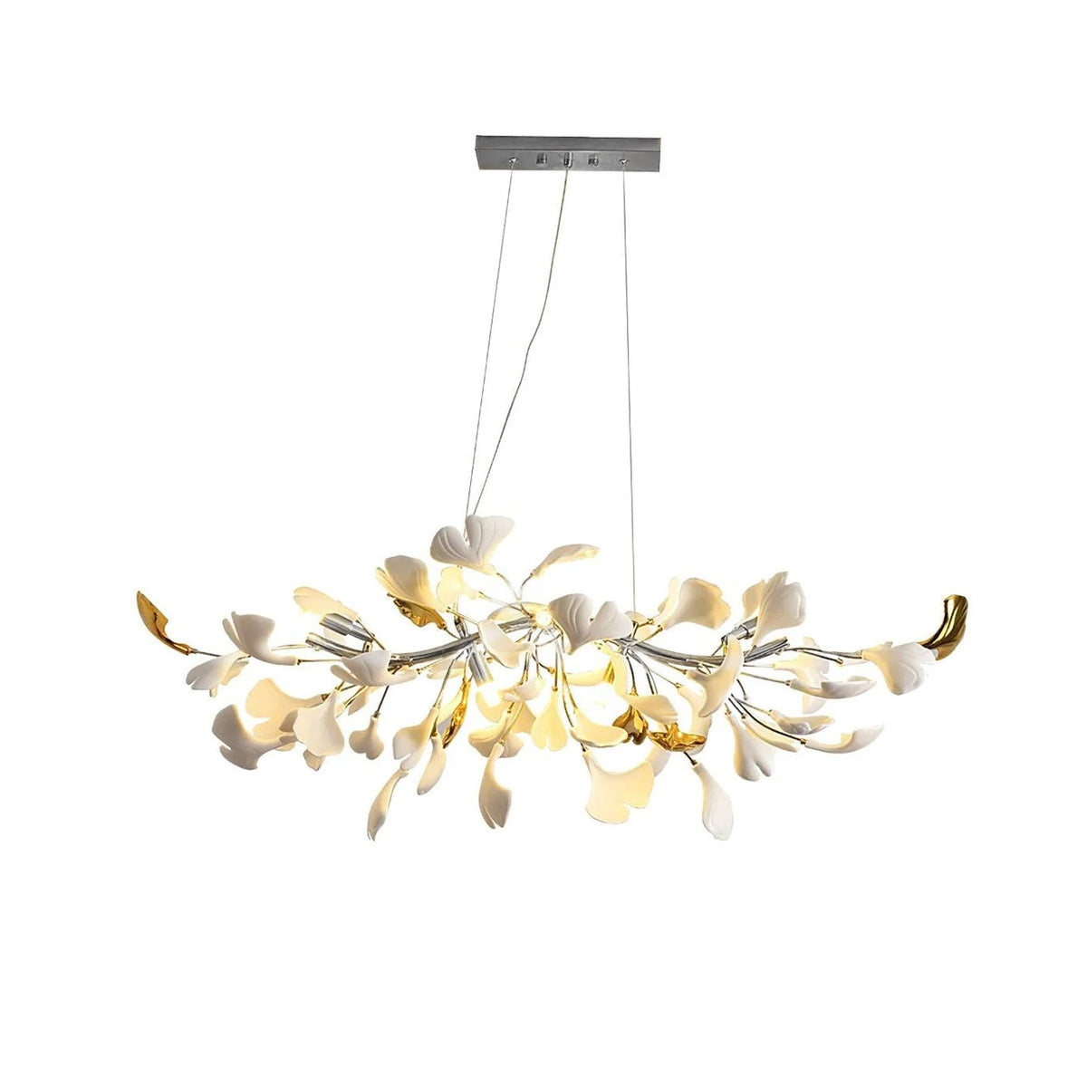 Ivareva Lustre linéaire en céramique Gingko