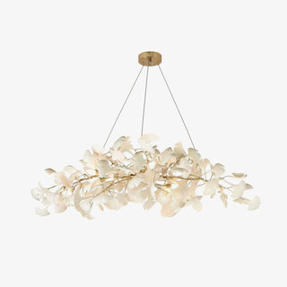 Oriiselle Lustre en Céramique à Pétales de Feuille de Gingko Doré