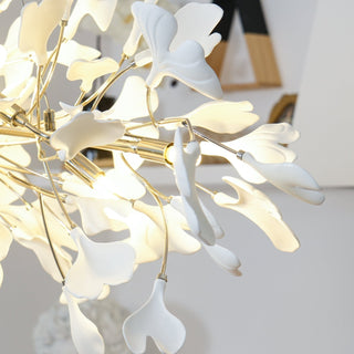 Arux Lustre Ginkgo Art Déco Courbé Vers le Bas