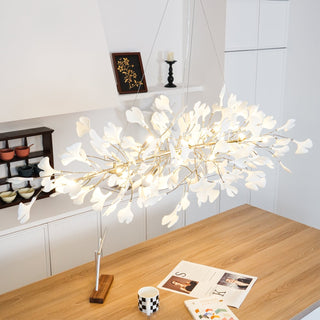 Oriiselle Lustre en Céramique à Pétales de Feuille de Gingko Doré