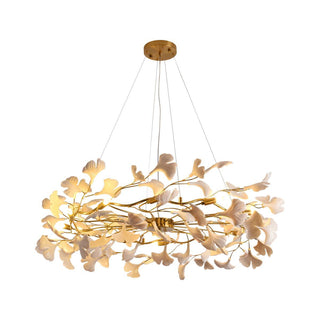 Aurora Lustre Ginkgo Leaf Ceramic Sculptural