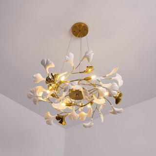 Aurora Lustre Ginkgo Leaf Ceramic Sculptural