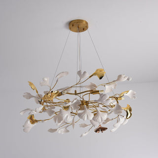 Aurora Lustre Ginkgo Leaf Ceramic Sculptural