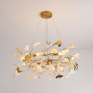 Aurora Lustre Ginkgo Leaf Ceramic Sculptural