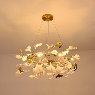 Aurora Lustre Ginkgo Leaf Ceramic Sculptural