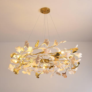 Aurora Lustre Ginkgo Leaf Ceramic Sculptural
