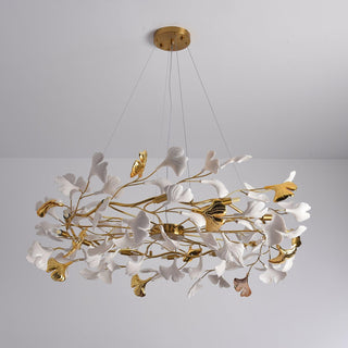 Aurora Lustre Ginkgo Leaf Ceramic Sculptural