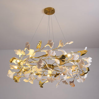 Aurora Lustre Ginkgo Leaf Ceramic Sculptural