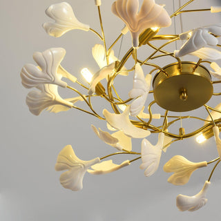 Aurora Lustre Ginkgo Leaf Ceramic Sculptural
