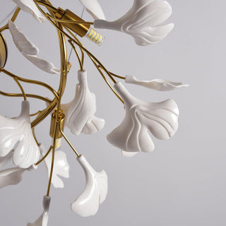 Aurora Lustre Ginkgo Leaf Ceramic Sculptural