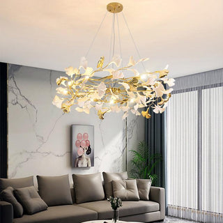 Aurora Lustre Ginkgo Leaf Ceramic Sculptural