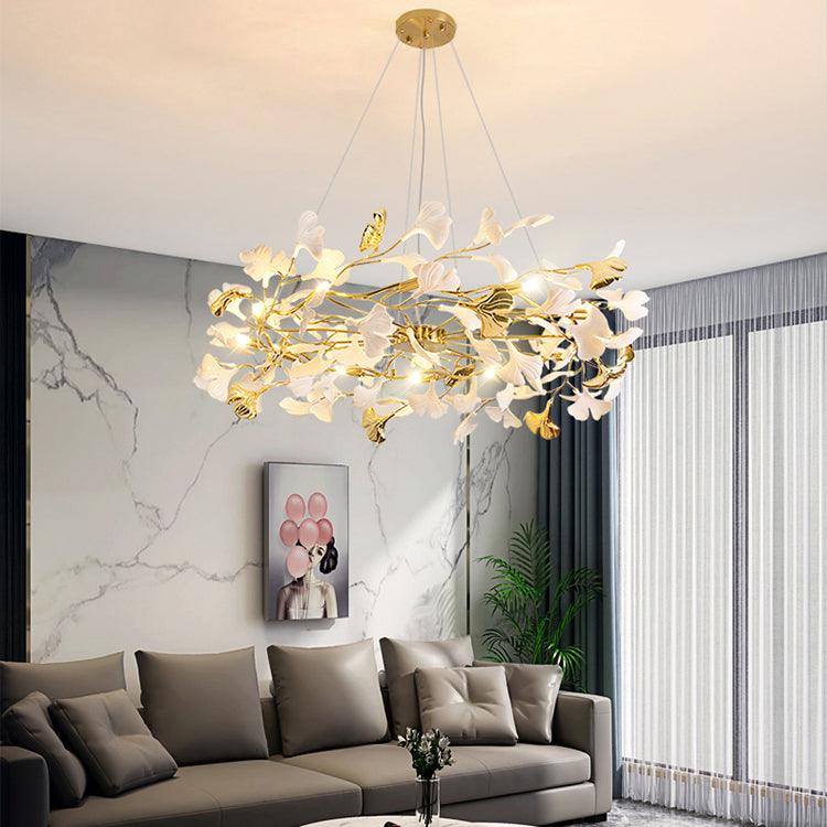 Zorenna Lustre Ginkgo Leaf Ceramic Sculptural