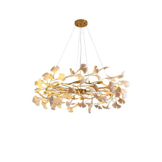 Aurora Lustre Ginkgo Leaf Ceramic Sculptural