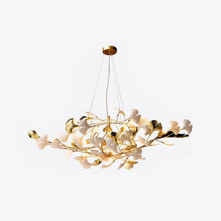 Veveno Lustre Gingko S Pétales Céramiques Laiton