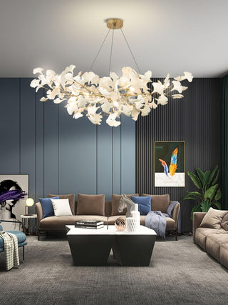 Veveno Lustre Gingko S Pétales Céramiques Laiton
