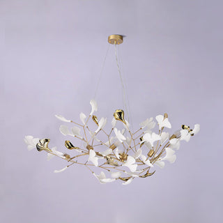 Veveno Lustre Gingko S Pétales Céramiques Laiton