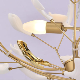 Veveno Lustre Gingko S Pétales Céramiques Laiton