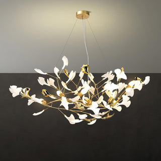 Veveno Lustre Gingko S Pétales Céramiques Laiton
