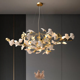Veveno Lustre Gingko S Pétales Céramiques Laiton