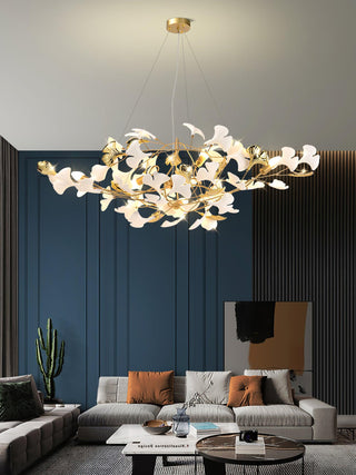 Veveno Lustre Gingko S Pétales Céramiques Laiton
