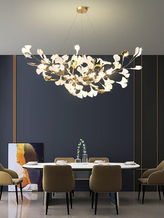 Veveno Lustre Gingko S Pétales Céramiques Laiton