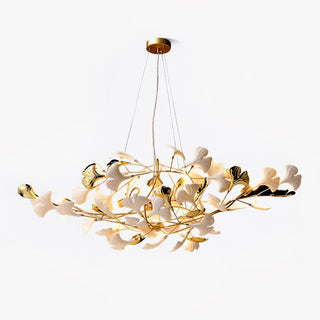 Veveno Lustre Gingko S Pétales Céramiques Laiton