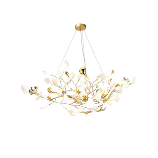 Veveno Lustre Gingko S Pétales Céramiques Laiton