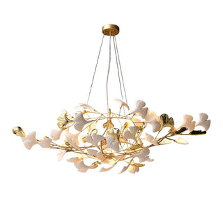 Veveno Lustre Gingko S Pétales Céramiques Laiton