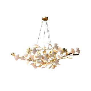 Veveno Lustre Gingko S Pétales Céramiques Laiton