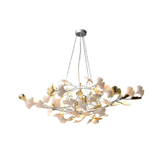 Veveno Lustre Gingko S Pétales Céramiques Laiton