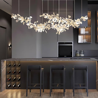 Double Layer Combination Gingko Chandelier-Neutral Decor
