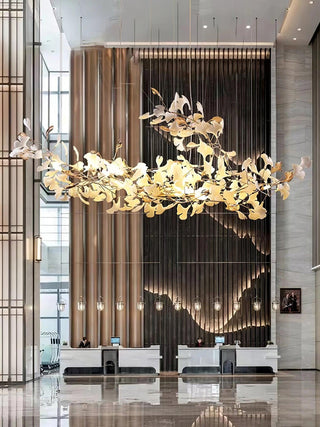 Viraaelle Lustre en Céramique Feuillage Gingko