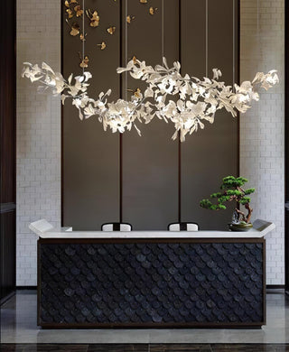 Double Layer Combination Gingko Chandelier-Neutral Decor