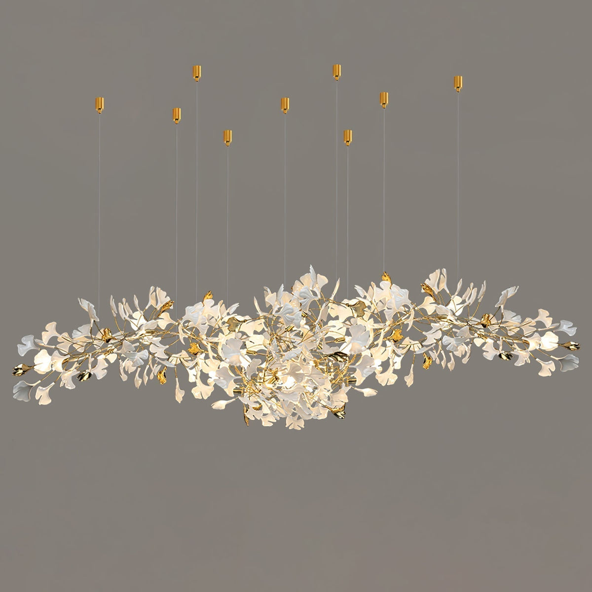 Paveira Lustre Céramique Gingko Luxe Escalier d'Hôtel