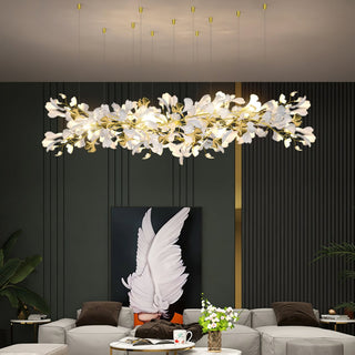 Olivia Lustre Céramique Gingko Luxe Escalier d'Hôtel