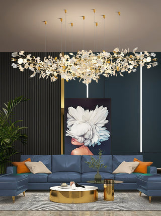 Olivia Lustre Céramique Gingko Luxe Escalier d'Hôtel