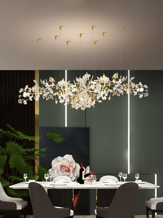 Olivia Lustre Céramique Gingko Luxe Escalier d'Hôtel