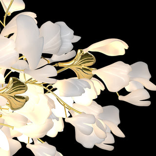 Ivmarel Lustre en céramique à longues branches de gingko
