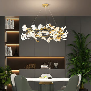 Olivia Lustre Céramique Gingko Luxe Escalier d'Hôtel