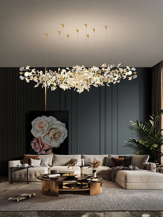 Olivia Lustre Céramique Gingko Luxe Escalier d'Hôtel