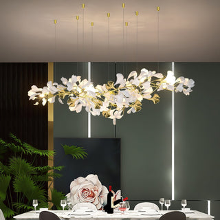 Olivia Lustre Céramique Gingko Luxe Escalier d'Hôtel