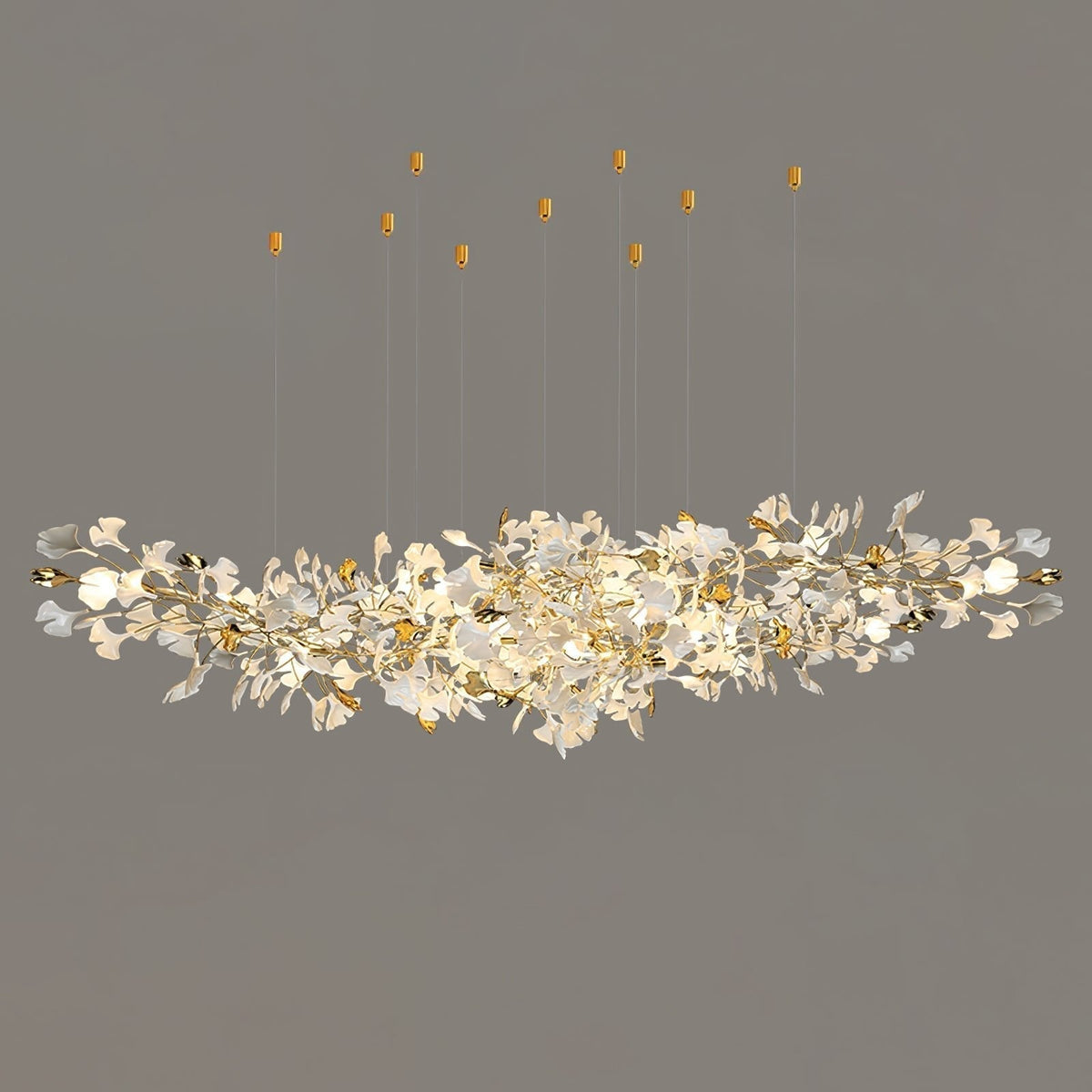 Paveira Lustre Céramique Gingko Luxe Escalier d'Hôtel
