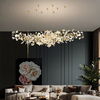 Olivia Lustre Céramique Gingko Luxe Escalier d'Hôtel