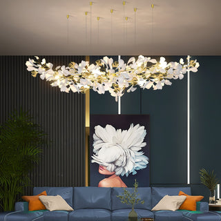 Olivia Lustre Céramique Gingko Luxe Escalier d'Hôtel